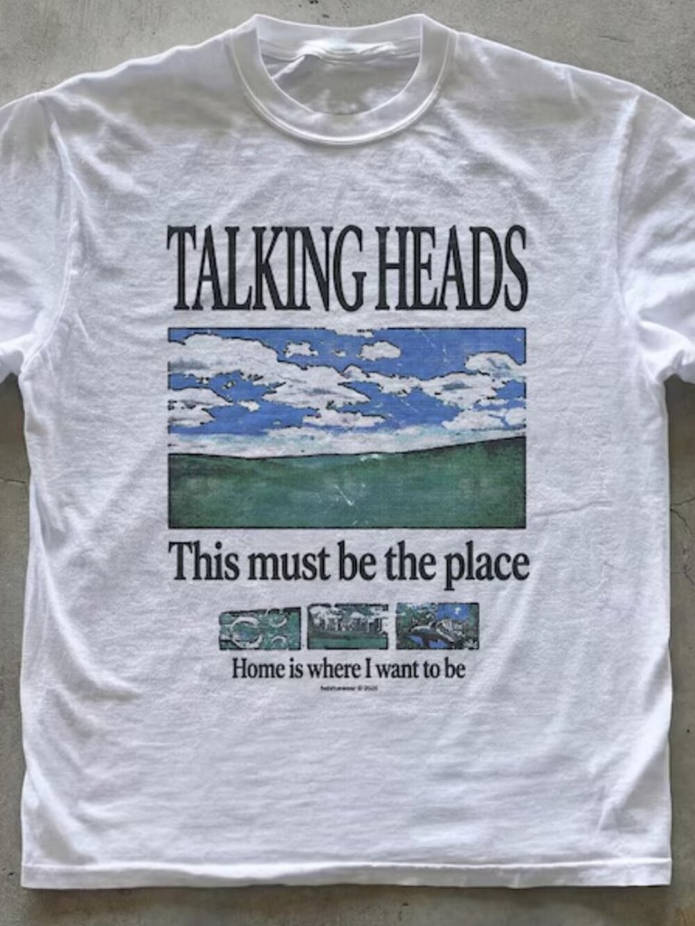 Talking Heads Graphic T-Shirt This Must Be the Place Lyric T Shirt 79